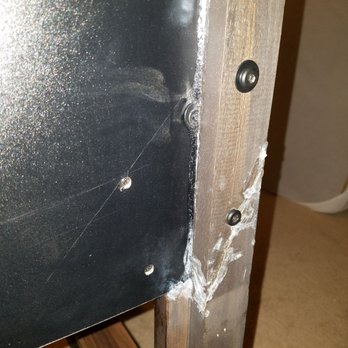 Living Spaces - I noticed the glue from the side and then moved the bed and discovered this debacle!! - Furniture Stores Near Me - Menifee, California