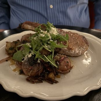 Goldie's - Pork chop and the BEST German style potatoes I've ever had - New American Near Me - Dallas, Texas Goldie's - Pork chop and the BEST German style potatoes I've ever had - New American Near Me - Dallas, Texas