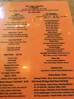 Menu photo 5 The Sub Station Wadsworth, OH Menu photo 5 The Sub Station Wadsworth, OH