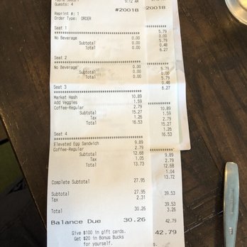 First Watch - Adjusted receipts due to the hairs. - Breakfast & Brunch Near Me - San Antonio, Texas