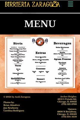 Menu photo 1 Birrieria Zaragoza Chicago, IL Menu photo 1 Birrieria Zaragoza Chicago, IL