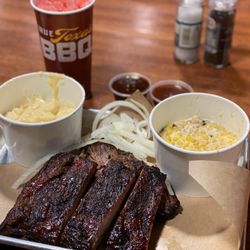 H-E-B - Ribs, Brisket, Creamed Corn and Mac n Cheese