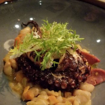Paddlefish - Charred Octopus....HOLY SHIT GOOD !..Mad tender, with a Chorizo white bean sauce. Great appetizer!!! - Seafood Near Me - Orlando, Florida