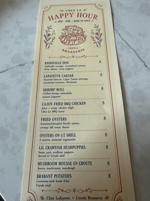 Menu photo 1 Chez Lafayette Tacoma, WA