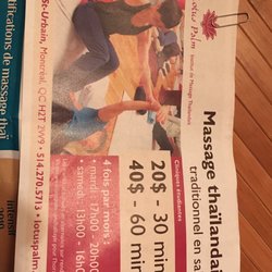 Lotus Palm - Surveillez les massages thai à prix plus qu'avantageux donné pas les nouveaux etudiants pour leur stages.
