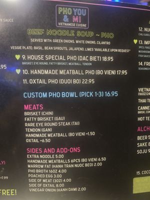 Menu photo 2 Pho You & Mi Las Vegas, NV