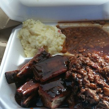 Meshack's BBQ Shack - Meat Dinner... ribs and chopped beef... super filling - Barbeque Near Me - Garland, Texas Meshack's BBQ Shack - Meat Dinner... ribs and chopped beef... super filling - Barbeque Near Me - Garland, Texas