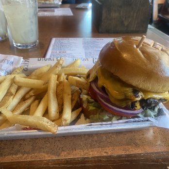 Cold Beers & Cheeseburgers - Hamburger and fries look good, but flavor is lacking. - Burgers Near Me - Phoenix, Arizona