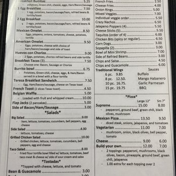 Zayra's Cafe - Menu - Comfort Food Near Me - Springer, New Mexico