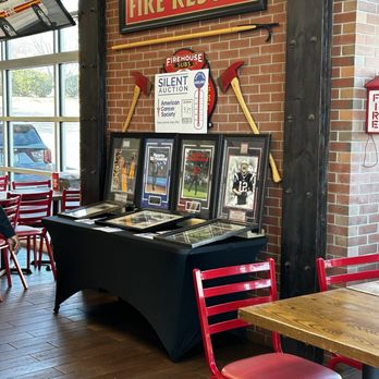 Firehouse Subs - Really great silent auction in progress with some really cool sports memorabilia. - Sandwiches Near Me - Greensboro, North Carolina Firehouse Subs - Really great silent auction in progress with some really cool sports memorabilia. - Sandwiches Near Me - Greensboro, North Carolina