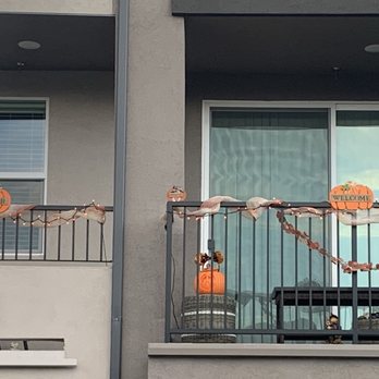 Esprit Townhome Apartments - Balcony during Halloween - Apartments Near Me - Reno, Nevada