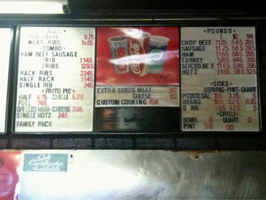Menu photo 2 Doug's Bar-B-Q Amarillo, TX