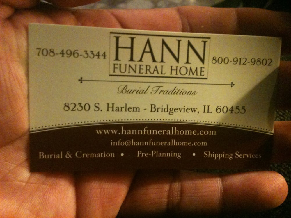 HANN FUNERAL HOME Updated August 2024 12 Reviews 8230 S Harlem