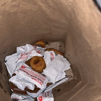 Jack in the Box - That's literally half the bag filled with sauce - Fast Food Near Me - Salinas, California
