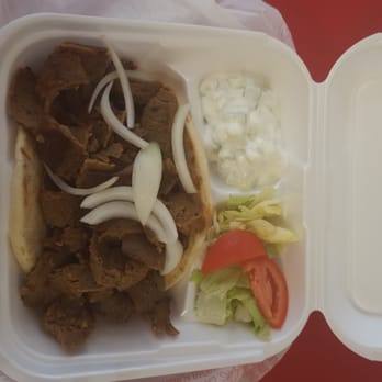 Adel's Gyros - traditional spicy gyros sandwich with tzaziki sauce. yum! - Greek Near Me - Carmel, Indiana Adel's Gyros - traditional spicy gyros sandwich with tzaziki sauce. yum! - Greek Near Me - Carmel, Indiana