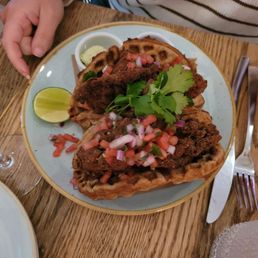 Chicken and Waffle Taco