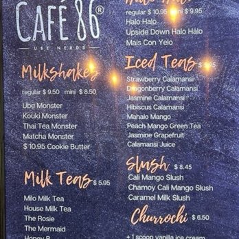 Cafe 86 - Desserts Near Me - Daly City, California Cafe 86 - Desserts Near Me - Daly City, California