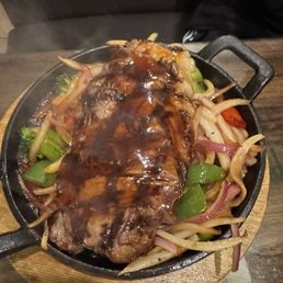 Sizzling steak. Average at best Sizzling steak. Average at best
