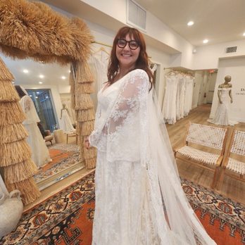 Dreamers & Lovers - smiling so hard after finding THE dress! - Bridal Near Me - Redondo Beach, California