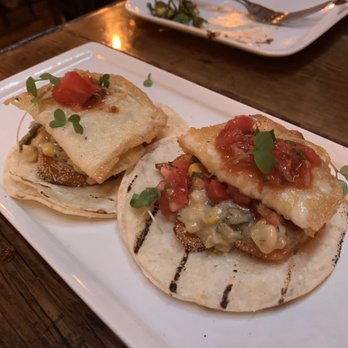 Cuchillo - Queso Saganaki Taco (vegetarian, with yam) - Latin American Near Me - Vancouver, British Columbia