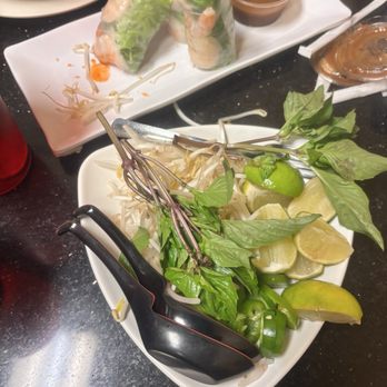 PT Noodles - Garnish and spring roll - Vietnamese Near Me - Goodyear, Arizona