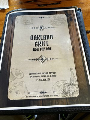 Menu photo 8 Oakland Grill Oakland, CA Menu photo 8 Oakland Grill Oakland, CA