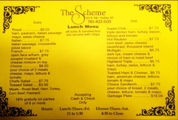 Menu photo 2 Scheme Restaurant Bar Salina, KS
