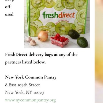 NY Common Pantry - Take your Fresh Direct Bags please. 09/18/22 - Community Service/Non-Profit Near Me - New York, New York NY Common Pantry - Take your Fresh Direct Bags please. 09/18/22 - Community Service/Non-Profit Near Me - New York, New York