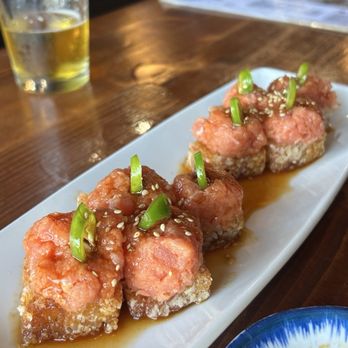 Sushi World - Spicy Tuna Rice Cakes - Sushi Bars Near Me - Cypress, California Sushi World - Spicy Tuna Rice Cakes - Sushi Bars Near Me - Cypress, California