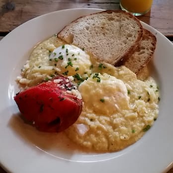 Freemans - Poached eggs with grits and tomato - Breakfast & Brunch Near Me - New York, New York