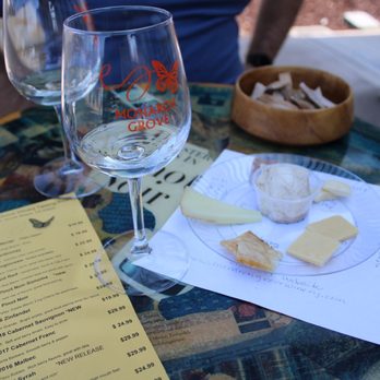 Monarch Grove Winery Tasting Room - menu and wine glasses - Wine Tasting Room Near Me - Grover Beach, California Monarch Grove Winery Tasting Room - menu and wine glasses - Wine Tasting Room Near Me - Grover Beach, California