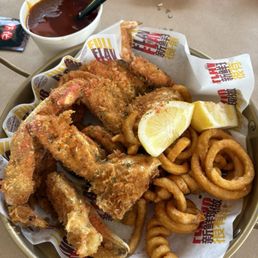 Fried Dungeness crab