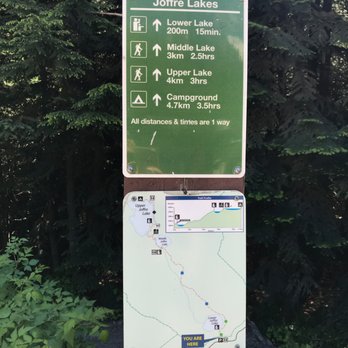 Joffre Lakes Provincial Park - lake distances - Parks Near Me - Mount Currie, British Columbia