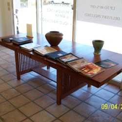 The Mission Works Furniture Gallery - LARGE DINING ROOM TABLE WITH TWO LEAVES OPENS TO 106 INCHES