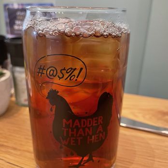 Tupelo Honey Southern Kitchen & Bar - 1/2 sweet & 1/2 unsweetened tea in a cute glass - Southern Near Me - Indianapolis, Indiana Tupelo Honey Southern Kitchen & Bar - 1/2 sweet & 1/2 unsweetened tea in a cute glass - Southern Near Me - Indianapolis, Indiana