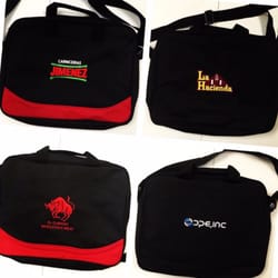 DPE - Embroidered corporate team lop top bags
