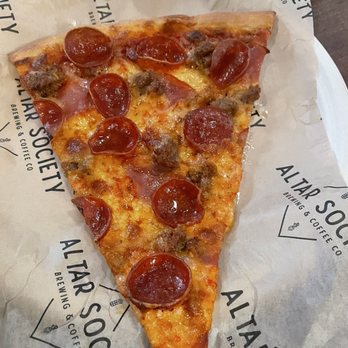 Altar Society Brewing - Meat Lover's Slice - Brewpubs Near Me - Long Beach, California Altar Society Brewing - Meat Lover's Slice - Brewpubs Near Me - Long Beach, California