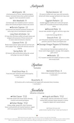 Menu photo 5 Toscana Bar Italiano Beverly, MA Menu photo 5 Toscana Bar Italiano Beverly, MA