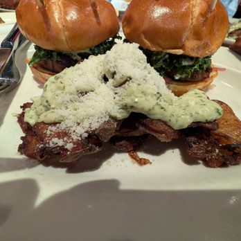 Doc B's Restaurant + Bar - West Coast Steak Sandwich with a side of Crispy Jalapeno Potatoes - New American Near Me - Austin, Texas