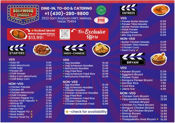 Menu photo 3 Bollywood Dhaaba Melissa, TX