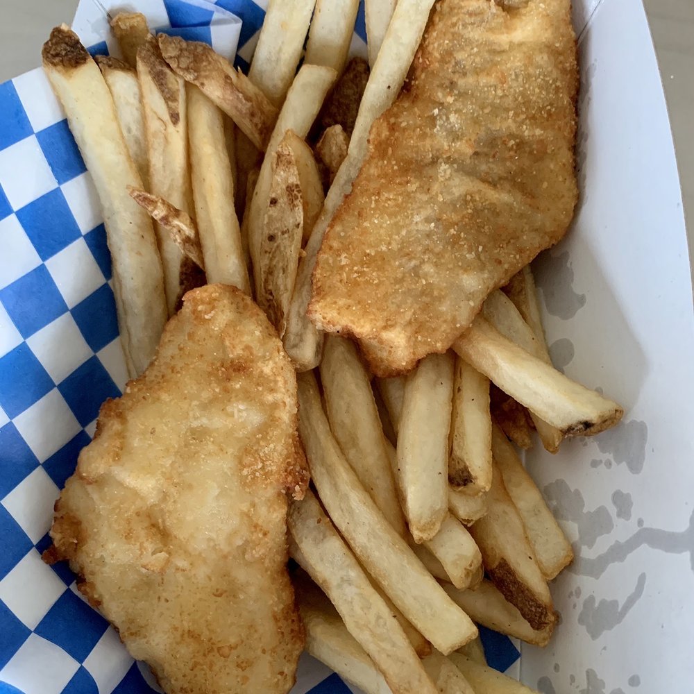 Tom's Fish N Chips - 2 piece cod and chips - Burgers Near Me - Cannon Beach, Oregon Tom's Fish N Chips - 2 piece cod and chips - Burgers Near Me - Cannon Beach, Oregon
