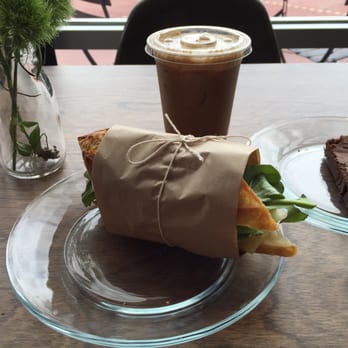 Holsem Coffee - Ham sandwich, brownie and banana cold brew coffee - Coffee & Tea Near Me - San Diego, California