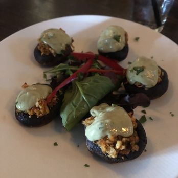 The Standard Pour - Lobster stuffed mushrooms with lime avocado ‍ - New American Near Me - Dallas, Texas
