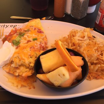 City Egg - Southwestern omelette with hash browns and fruit! - Breakfast & Brunch Near Me - Columbus, Ohio