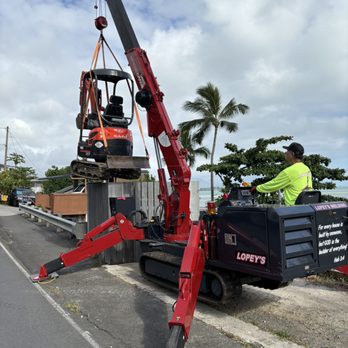 Hawaii Pacific Excavation - Lifting equipment into job site - Excavation Services Near Me Hawaii Pacific Excavation - Lifting equipment into job site - Excavation Services Near Me
