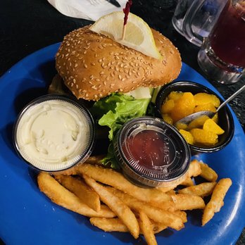 Florida Cracker Cafe - Crab cake sandwich with fries and mandarin (your choice of 2 sides) - Seafood Near Me - Saint Augustine, Florida Florida Cracker Cafe - Crab cake sandwich with fries and mandarin (your choice of 2 sides) - Seafood Near Me - Saint Augustine, Florida