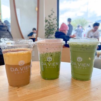 Da Vien Coffee - Egg Coffee, Strawberry Cream Oat Matcha, Banana Matcha (IG @boba._.addict) - Coffee & Tea Near Me - Milpitas, California