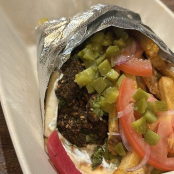 Mazra - Falafel Street Wrap - Mediterranean Near Me - San Bruno, California Mazra - Falafel Street Wrap - Mediterranean Near Me - San Bruno, California