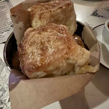 Buttermilk & Bourbon - WARM HONEY GLAZED BISCUITS. Fantastic!! - Southern Near Me - Boston, Massachusetts