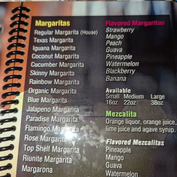 Taco Riendo - Margarita menu - Mexican Near Me - Six Mile, South Carolina